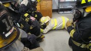 KACC Fire-Rescue-EMR Students engaged in SCBA practice.